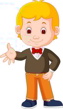 friendly young man in casual clothes vector