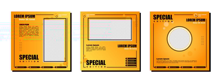Social media posts template modern design, for digital marketing online vector