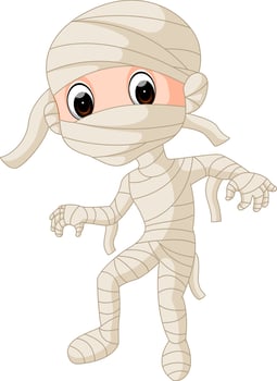 Cartoon Egyptian mummy vector