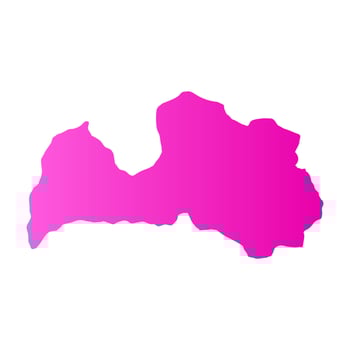 Latvia map illustrated on a white background vector
