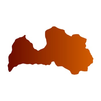 Latvia map illustrated on a white background vector