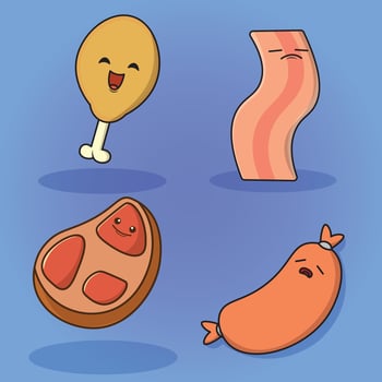 Vector food icon pack set