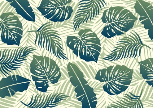 tropical leaf background pattern design vector