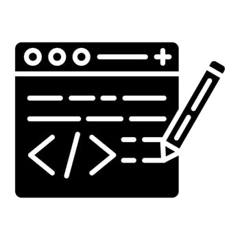 Edit Code Glyph Icon vector