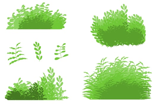 green bush vector