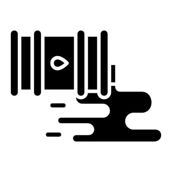 Oil Spill Glyph Icon vector