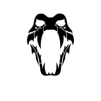 Illustration vector graphic of head snake design tribal
