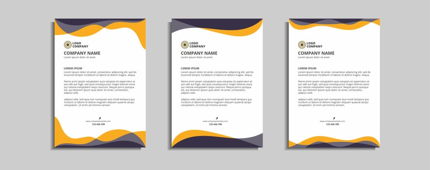 modern corporate letterhead template design vector
