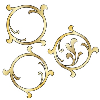 Vector damask vintage baroque scroll ornament swirl. Victorian monogram heraldic shield swirl. Retro floral leaf pattern border foliage antique  acanthus calligraphy engraved tattoo.Tile decor element