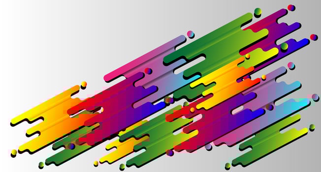 Car sticker stripes of rainbow liquid splash vector