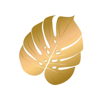 Monstera Deliciosa plant leaf from tropical forests isolated. Vector for greeting cards, flyers, invitations, web design
