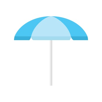 Beach umbrella icon on white background. vector