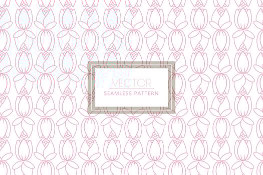 Subtle pink floral rose petals seamless pattern vector
