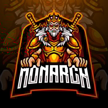 King mascot esport logo design vector