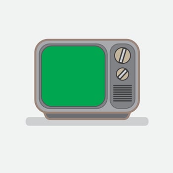 vintage television vector illustration