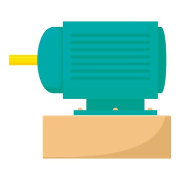 Electric motor icon, cartoon style vector