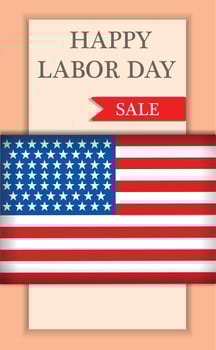 America labor day sale concept background, realistic style vector
