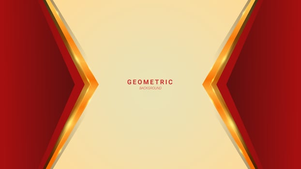 Abstract luxury geometric elegant red gold background design vector