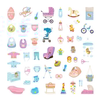 Set of Baby Products vector