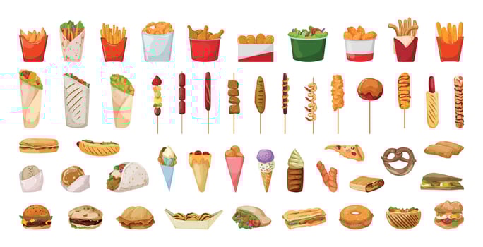 Fast Food Set vector