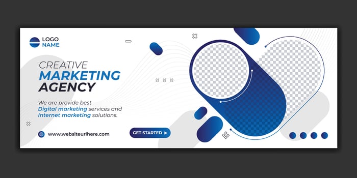 digital marketing banner social media banner design vector