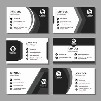 Monochromatic Business Card Template vector