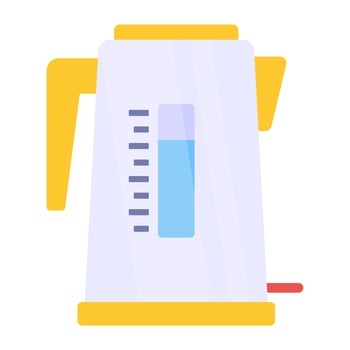 An editable design icon of electric kettle vector