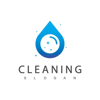 Drop Water Logo, Cleaning Concept Icon vector