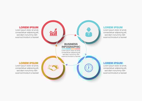 Presentation Business circle infographic template vector