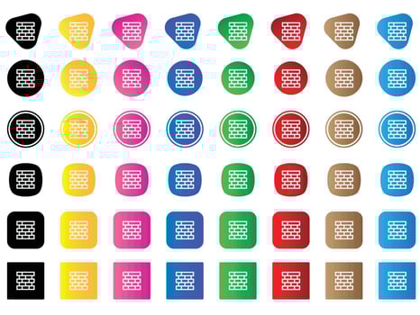 bricks icon . web icon set . icons collection. Simple vector illustration.