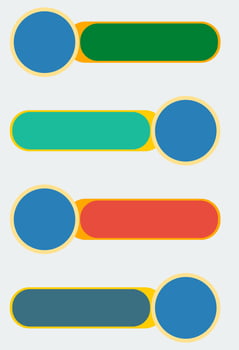 Editable Vector of Infographic Template with Circle Bullet Elements for Banner or Data Visualization