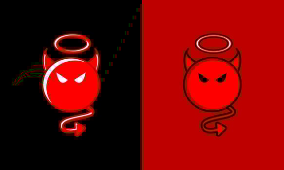 Devil horn Vector icon design