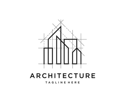Architecture logo design vector template. Architect and Construction vector logo template