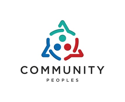 Community people unity network logo symbol icon design vector template