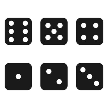 set of dice for gamble and casino icon vector