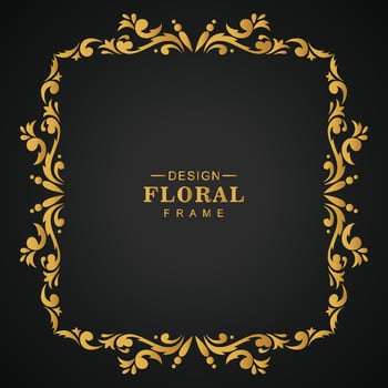 Decorative luxury golden ornamental floral frame background vector