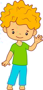 Cartoon clip art. Boy vector illustration