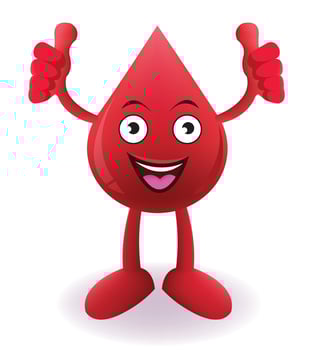 Cartoon Smiling blood vector