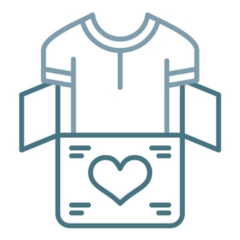 Clothes Donation Line Two Color Icon vector