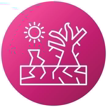 Desertification Icon Style vector