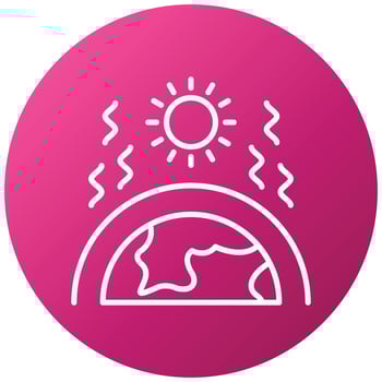 Greenhouse Effect Icon Style vector