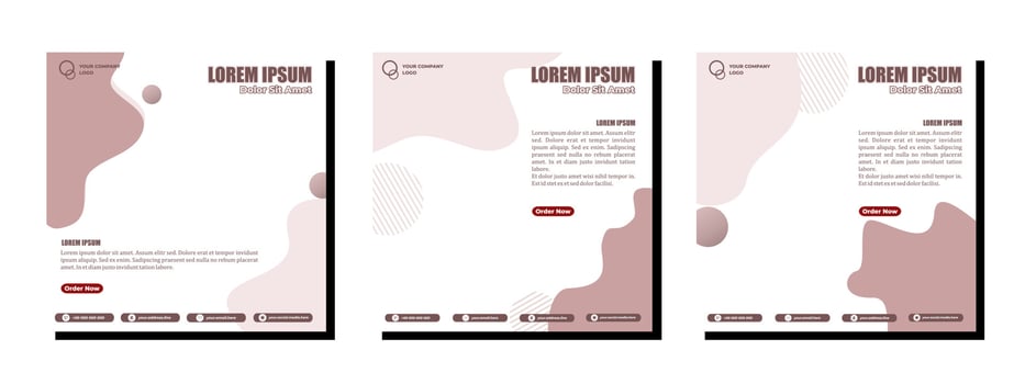 Social media posts template modern design, for digital marketing online. vector