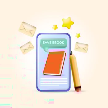 Save file ebook with realistic design illustration 3d vector