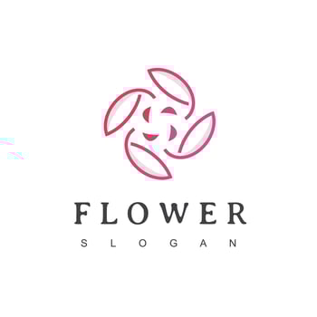 Flower logo. Floral icon. Floral emblem. Cosmetics, Spa, Hotel, Beauty salon, Decoration, Boutique logo. vector