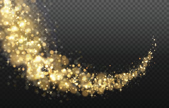 Sparkling Golden Shiny Wave Glitter Background vector