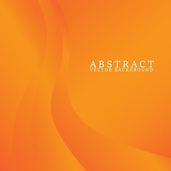 Orange vector background with Orange curve line overlap layer with space for text and message design