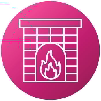 Fireplace Icon Style vector