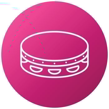 Tambourine Icon Style vector