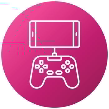 Mobile Game Console Icon Style vector
