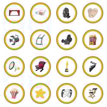Cinema cartoon icon circle vector